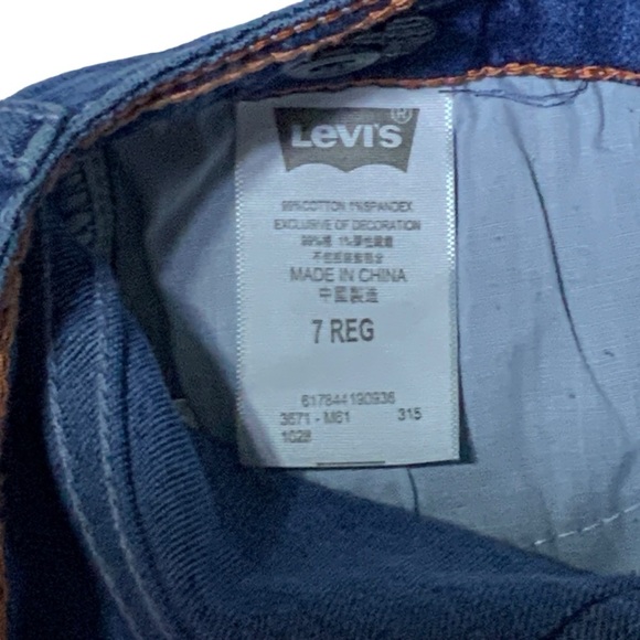 Levi’s Girls Boot Cut Medium Wash Adjustable Waist Stretch Denim Regular Size 7 - Picture 12 of 16